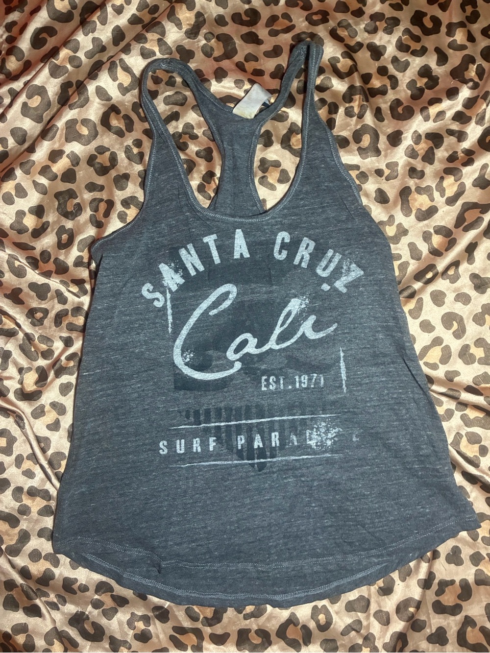 ⭒ santa cruz techstyles grey tank top